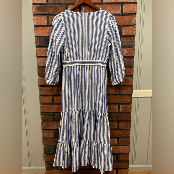 Madewell Ruffle-Sleeve Tiered Dress in Ava Stripe - Picture 5 of 12